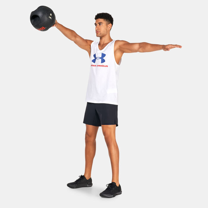 Under Armour Men's Sportstyle Logo Tank Top White image number 2