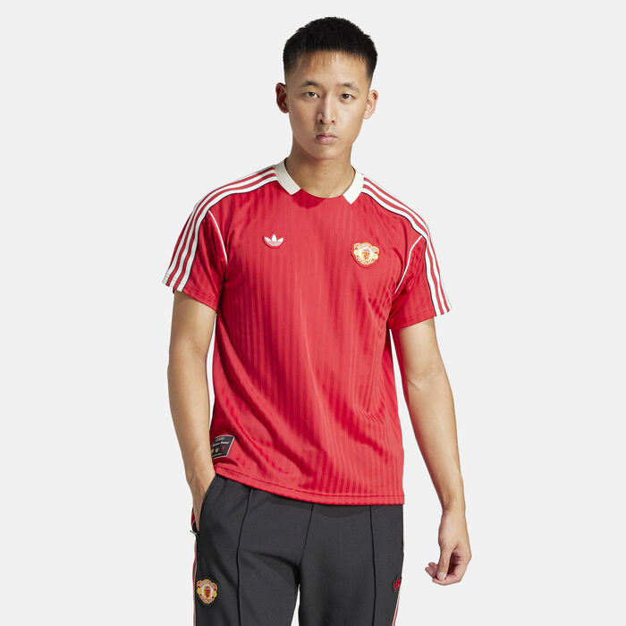 adidas Manchester United Terrace Icons Jersey Top Red adidas Manchester United Terrace Icons Jersey Top Red image number 0