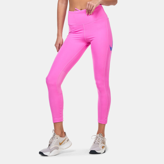 Nike Women's Fast Mid-Rise Running Leggings Pink image number 0