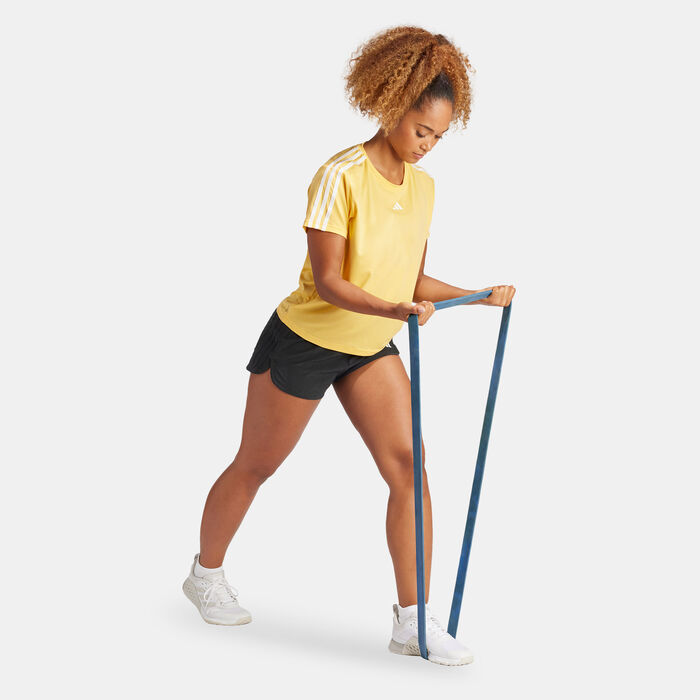 adidas Women's AEROREADY Train Essentials Training T-Shirt yellow adidas Women's AEROREADY Train Essentials Training T-Shirt yellow image number 2