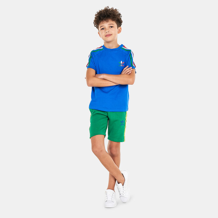adidas Originals Kids' Adicolor Shorts Green adidas Originals Kids' Adicolor Shorts Green image number 2