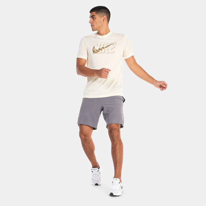 Nike Men's Dri-FIT Camo T-Shirt White image number 2