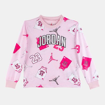 Jordan Kids' 23 Jersey Sweatshirt and Sweatpants Set Pink