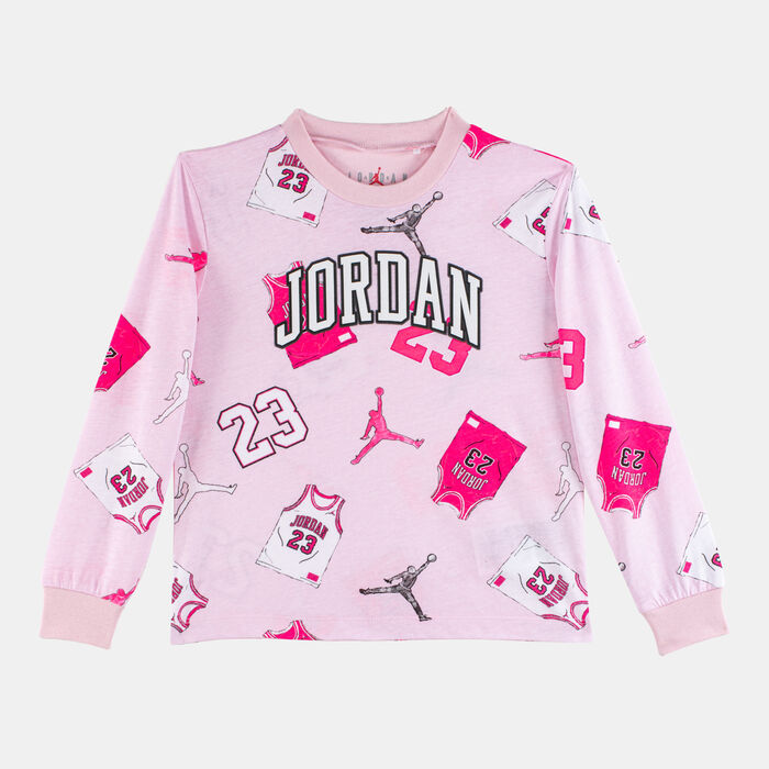 Jordan Kids' 23 Jersey Sweatshirt and Sweatpants Set Pink image number 1