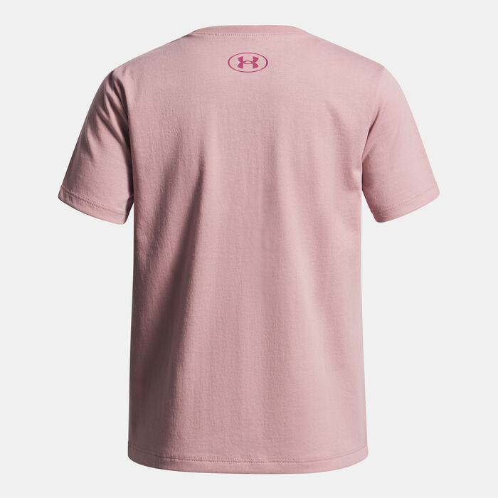 Under Armour Kids' Big Logo T-Shirt Pink Under Armour Kids' Big Logo T-Shirt Pink image number 1
