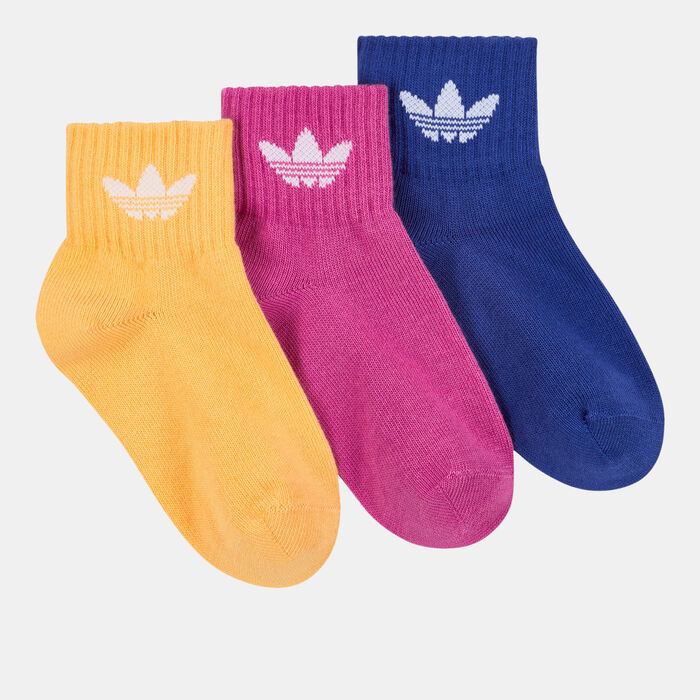 adidas Originals Kids' Mid-Ankle Socks (3 Pack) Green adidas Originals Kids' Mid-Ankle Socks (3 Pack) Green image number 0