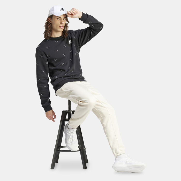 adidas Men's Lounge Fleece Sweatpants Beige adidas Men's Lounge Fleece Sweatpants Beige image number 2