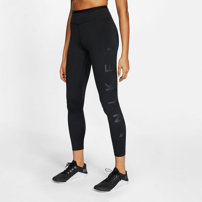 Nike One Icon Clash Graphic Mid-Rise 7/8 Leggings Womens Style