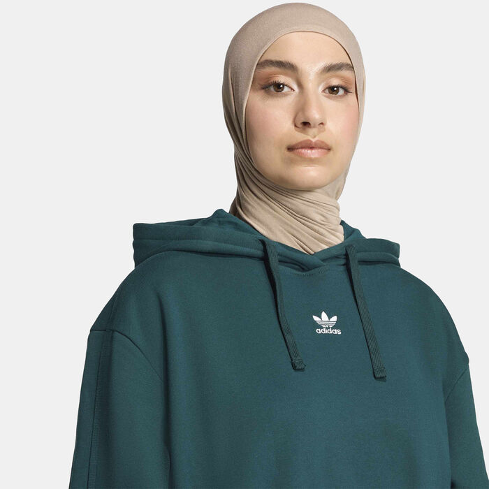 adidas Originals Women's Essentials French Terry Hoodie Green image number 4