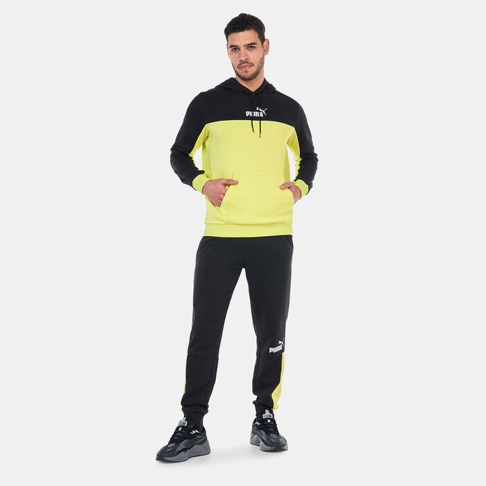 PUMA Men's Essentials+ Block Hoodie yellow PUMA Men's Essentials+ Block Hoodie yellow image number 2