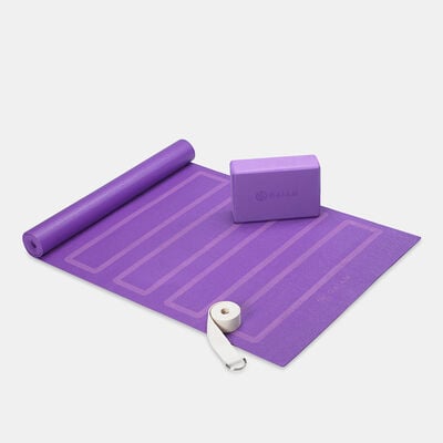 Gaiam Yoga Beginners Kit Purple Gaiam Yoga Beginners Kit Purple