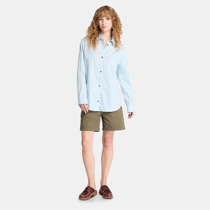 Timberland Women's Brookline Utility Cargo Shorts Green image number 2