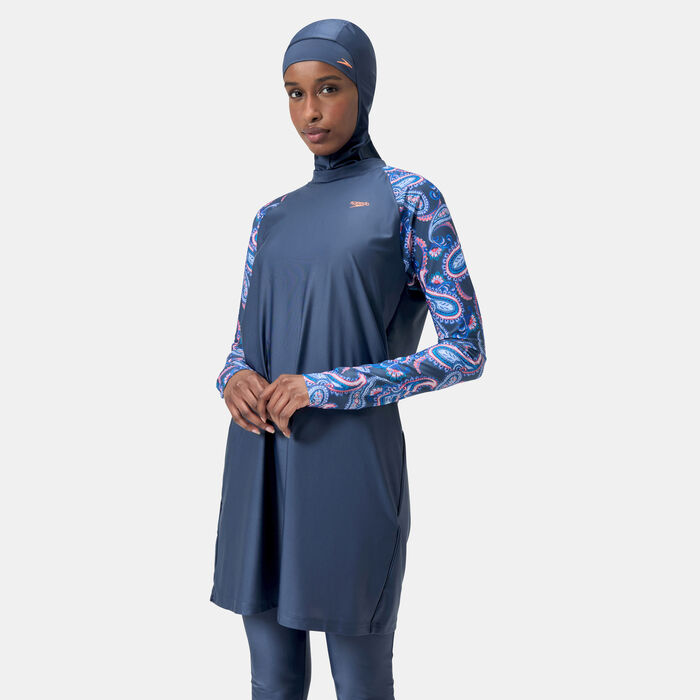 Speedo Women's Modest 3-Piece Swimming Set Blue image number 5