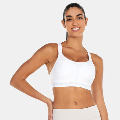 Under Armour Women's Armour High Crossback Sports Bra White Under Armour Women's Armour High Crossback Sports Bra White