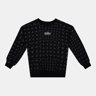Nike Kids' Essentials Allover Print Sweatshirt Grey Nike Kids' Essentials Allover Print Sweatshirt Grey
