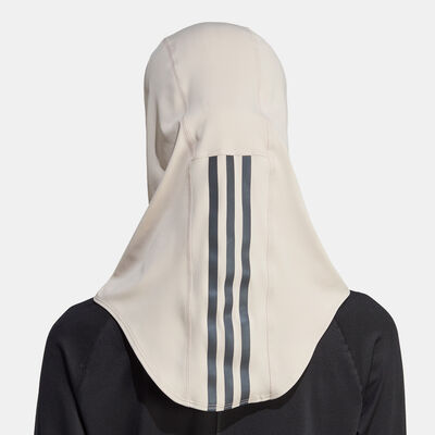 adidas Women's Run Icons 3-Stripes Sport Hijab Beige