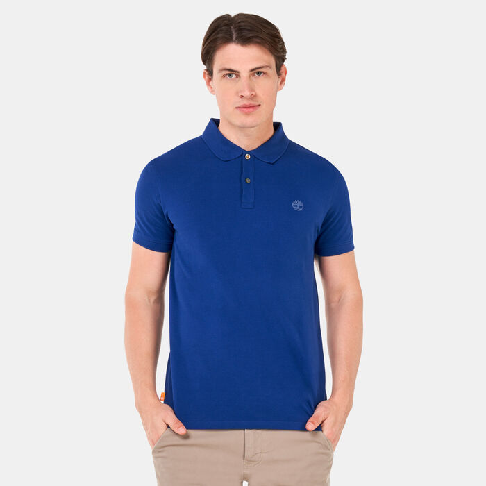 Buy Timberland Men's Millers River Pique Polo Shirt Blue in KSA -SSS