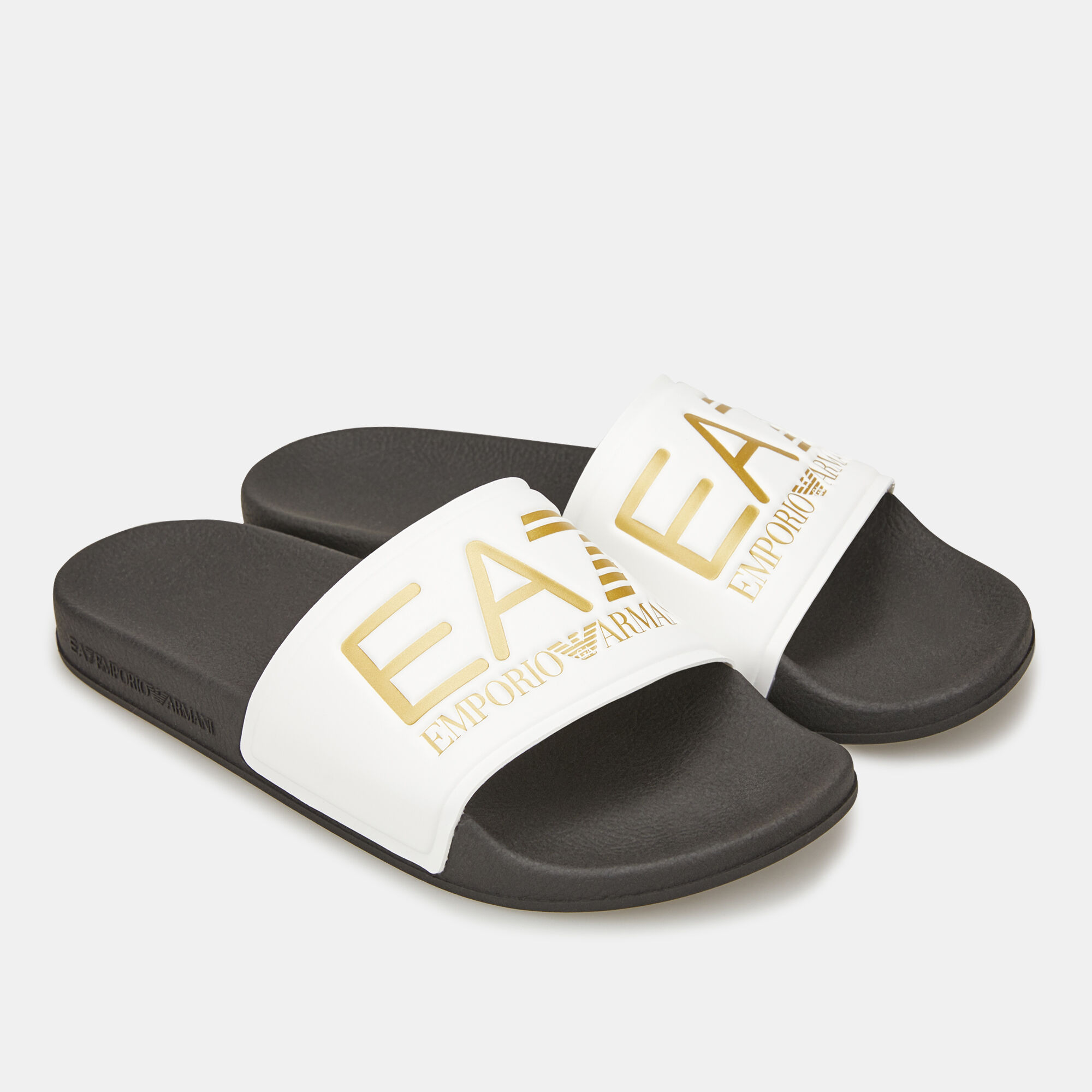 White ea7 sliders new arrivals