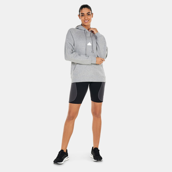 adidas Women's Oversized Hoodie Grey adidas Women's Oversized Hoodie Grey image number 2