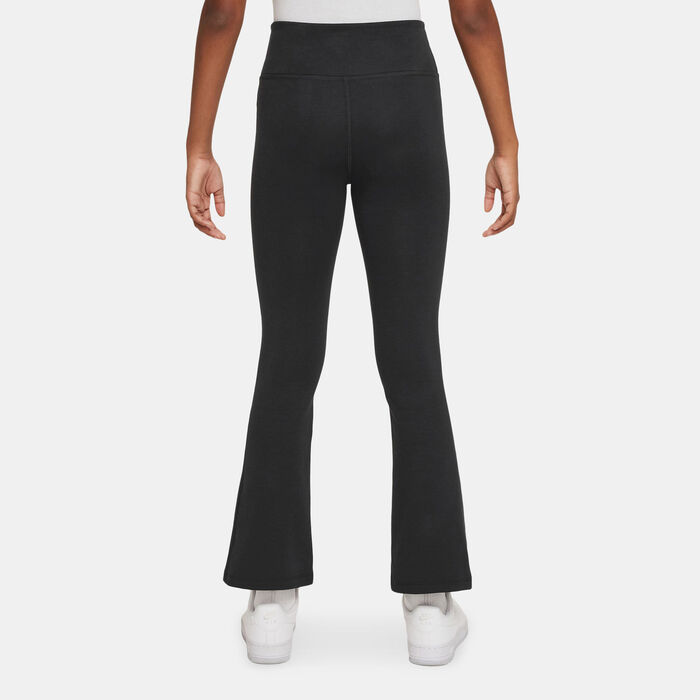 Nike Kids' Sportswear Classic High-Waisted Flared Leggings Black Nike Kids' Sportswear Classic High-Waisted Flared Leggings Black image number 1