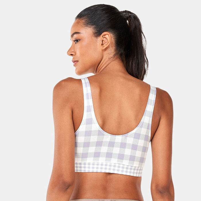 Vans Women's Mixed Up Gingham Bralette Purple Vans Women's Mixed Up Gingham Bralette Purple image number 1
