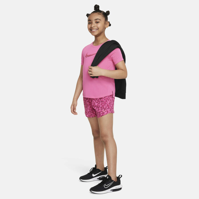 Nike Kids' One High-Waisted Shorts Pink Nike Kids' One High-Waisted Shorts Pink image number 5