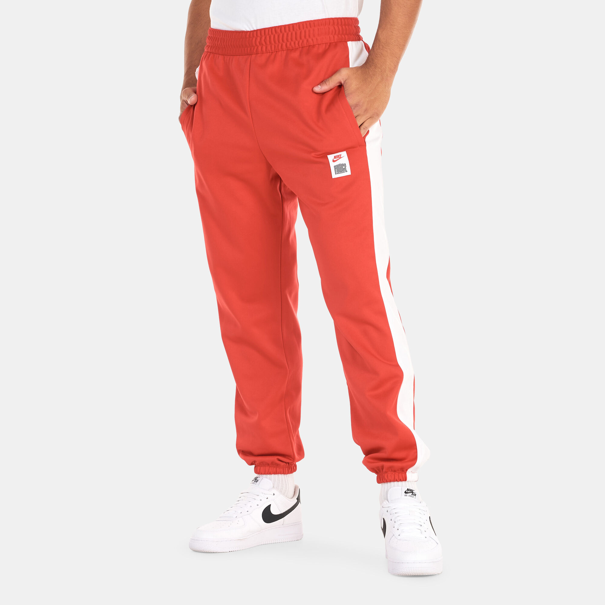 Red nike therma pants hot sale
