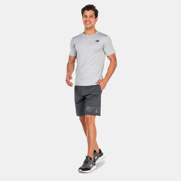 New Balance Men's Heathertech Shorts Grey New Balance Men's Heathertech Shorts Grey image number 2