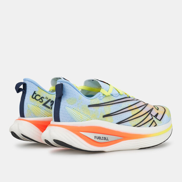 New Balance Women's London Edition FuelCell SuperComp Elite v3 Shoe Blue New Balance Women's London Edition FuelCell SuperComp Elite v3 Shoe Blue image number 3