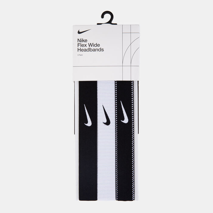 Nike Flex Classic Wide Headbands (3 Pieces) Grey Nike Flex Classic Wide Headbands (3 Pieces) Grey image number 0