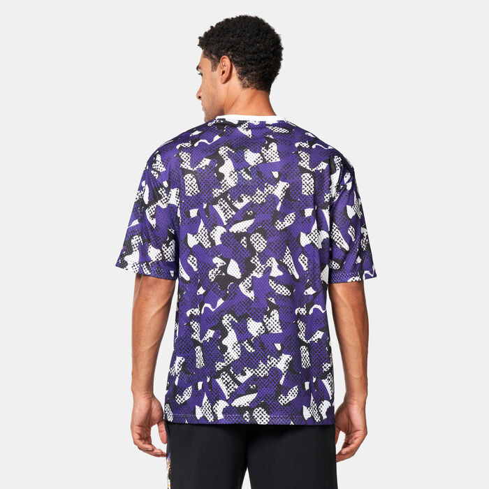 New Era Men's NBA Los Angeles Lakers All Over Print T-Shirt Purple image number 1