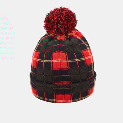 Jordan Kids' Plaid Pom Beanie Black Jordan Kids' Plaid Pom Beanie Black