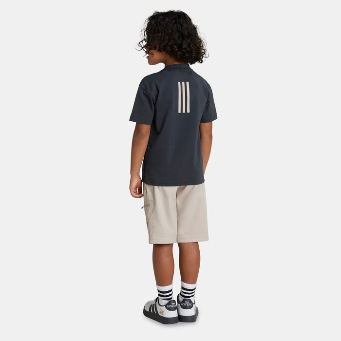 adidas Kids' Disney Lion King T-Shirt and Shorts Set (Younger Kids) Grey adidas Kids' Disney Lion King T-Shirt and Shorts Set (Younger Kids) Grey image number 1