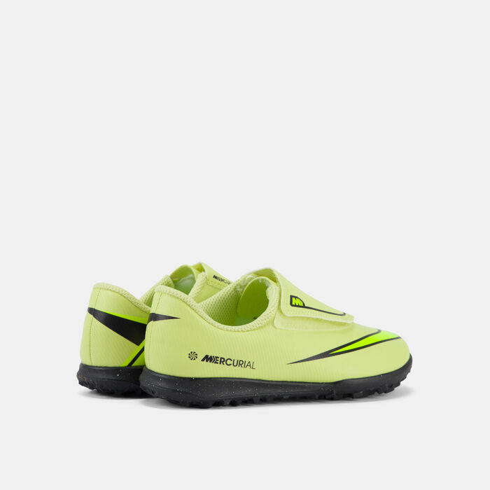 Nike Kids' Mercurial Vapor 16 Club Turf Ground Football Shoes Green image number 4