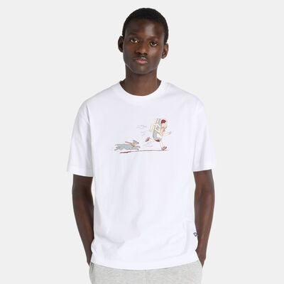 New Balance Men's Newbie Chase Graphic T-Shirt White New Balance Men's Newbie Chase Graphic T-Shirt White