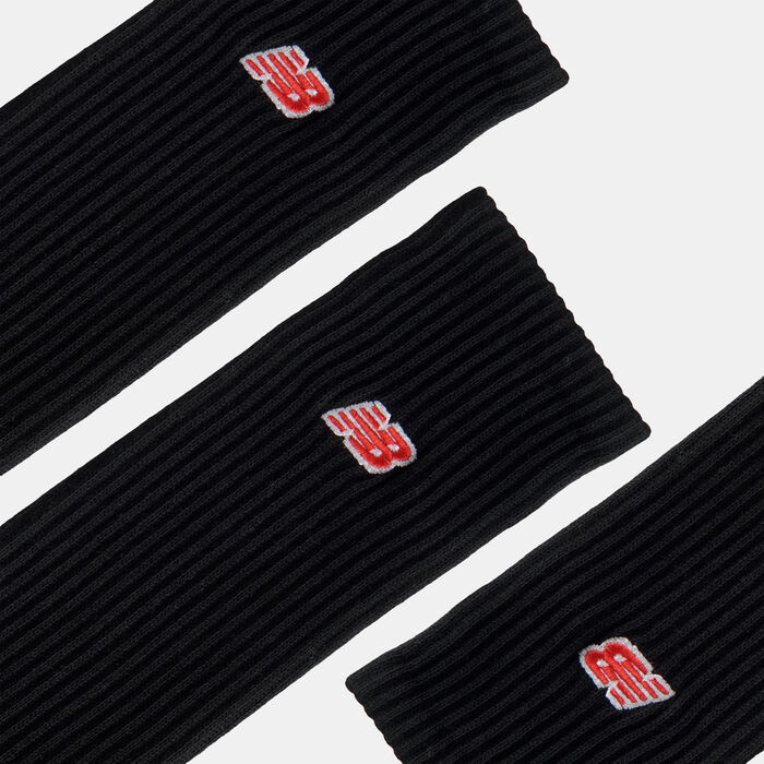 New Balance Patch Logo Crew Socks (3 Pairs) Black New Balance Patch Logo Crew Socks (3 Pairs) Black image number 1