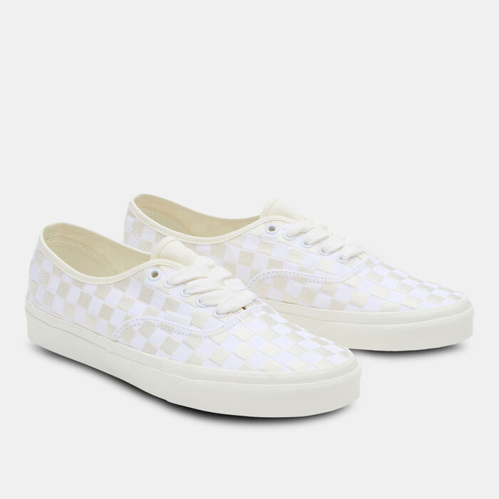 Vans Authentic Embroidered Checkerboard Unisex Shoes White Vans Authentic Embroidered Checkerboard Unisex Shoes White image number 1
