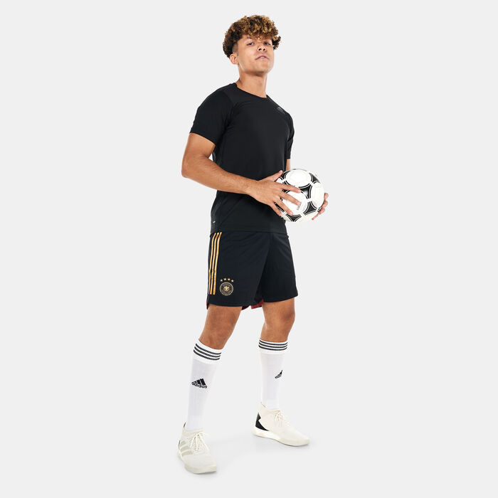 adidas Men's Germany Stadium Away Shorts - 2022 Black image number 2