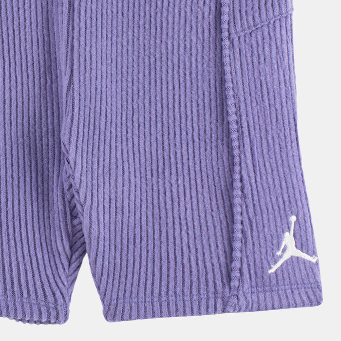 Jordan Kids' Rib Bike Shorts Purple Jordan Kids' Rib Bike Shorts Purple image number 2