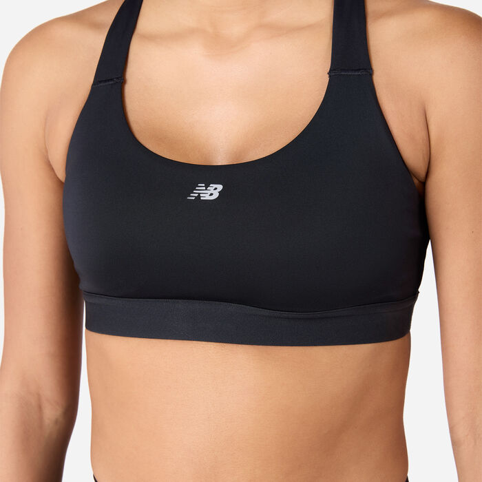 New Balance Women's Essential Medium-Support Training Sports Bra Black image number 3