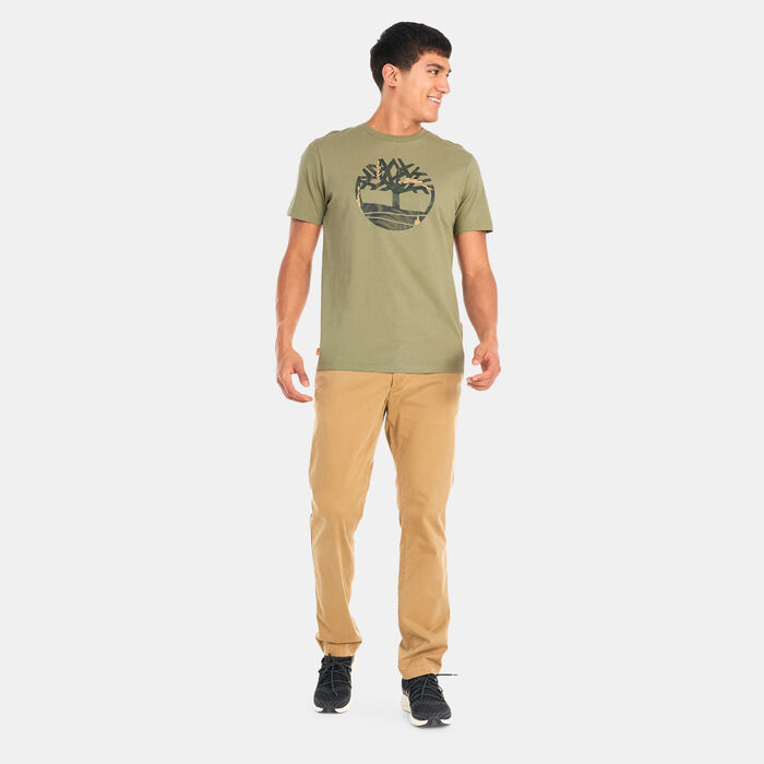 Timberland Men's Tree Logo Seasonal Camo T-Shirt Green image number 2