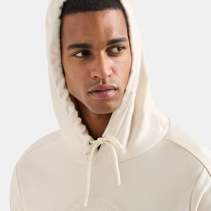 EA7 Emporio Armani Men's Logo Series Hoodie Beige image number 3