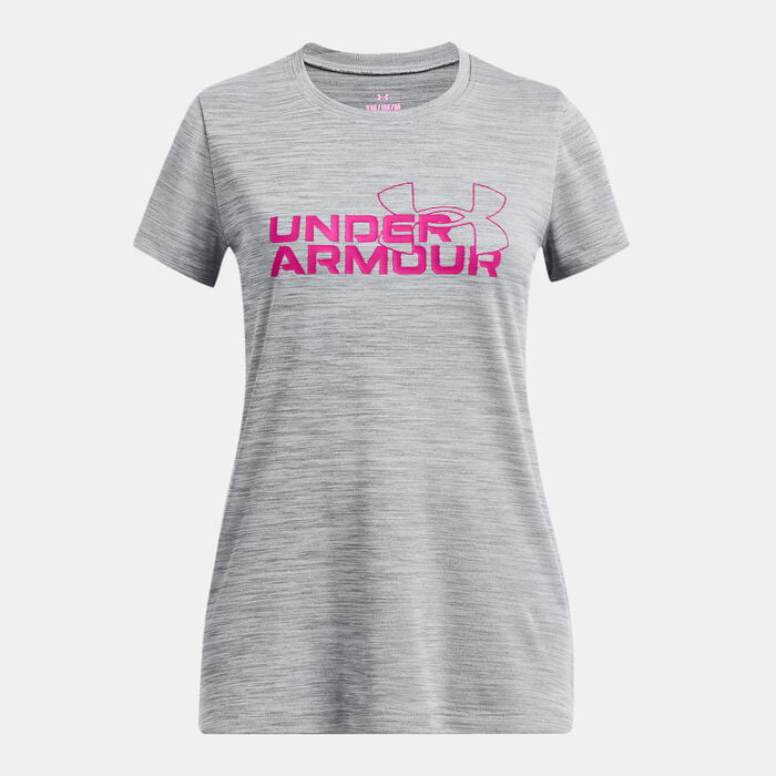 Under Armour Kids' UA Tech Twist Logo Training T-Shirt Black Under Armour Kids' UA Tech Twist Logo Training T-Shirt Black image number 0