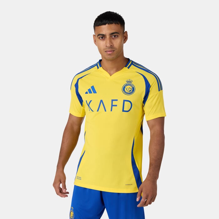 adidas Men's Al Nassr 24/25 Ronaldo Home Football Jersey yellow adidas Men's Al Nassr 24/25 Ronaldo Home Football Jersey yellow image number 0