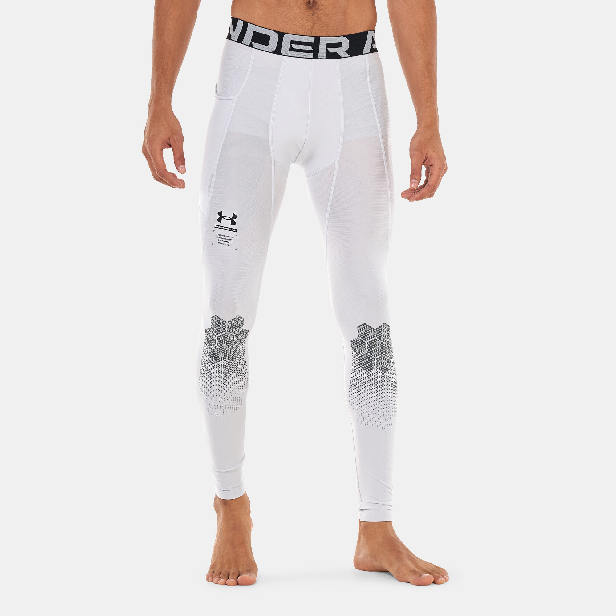 Buy Under Armour Men's UA HeatGear® ARMOURPRINT™ Leggings Grey in KSA -SSS