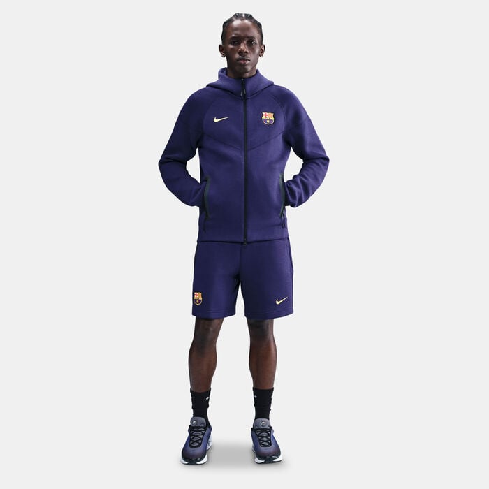 Nike Men's FC Barcelona Tech Windrunner Fleece Football Full-Zip Hoodie Purple Nike Men's FC Barcelona Tech Windrunner Fleece Football Full-Zip Hoodie Purple image number 2