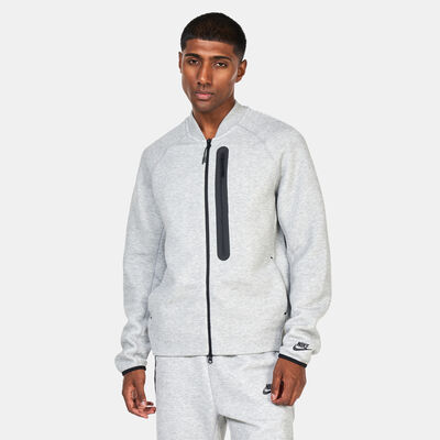Nike Men's Sportswear Tech Fleece Bomber Jacket Grey