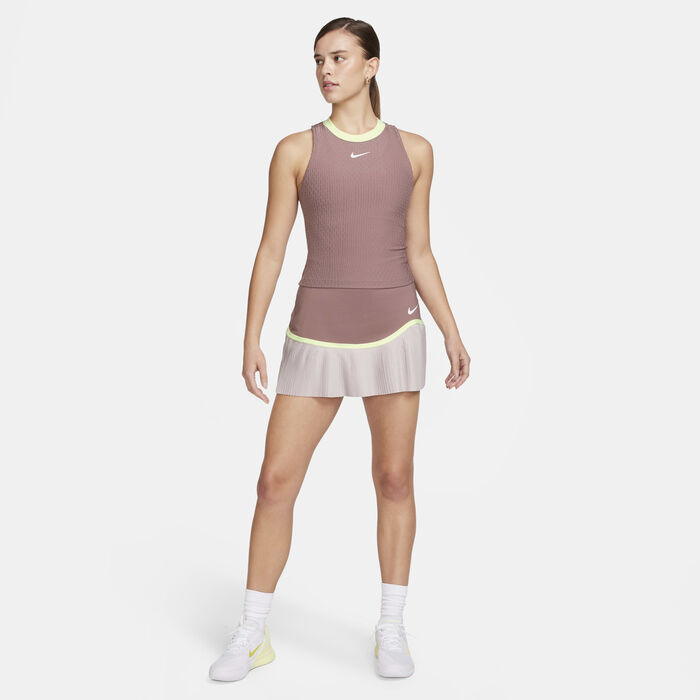 Nike Women's Dri-FIT Advantage Tennis Skirt Pink image number 5