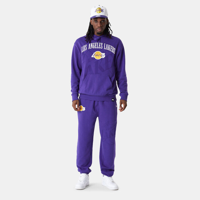 New Era Men's Los Angeles Lakers NBA Logo Pullover Hoodie Purple New Era Men's Los Angeles Lakers NBA Logo Pullover Hoodie Purple image number 2