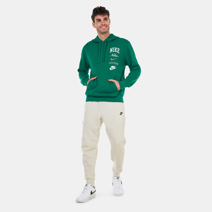 Nike Men's Club Fleece Hoodie Green Nike Men's Club Fleece Hoodie Green image number 2
